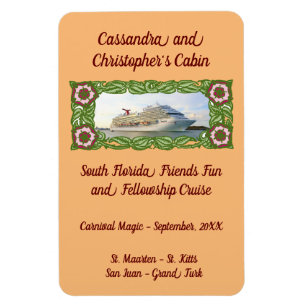 Cruiseschip in een Lijst met vuursteentje Magneet