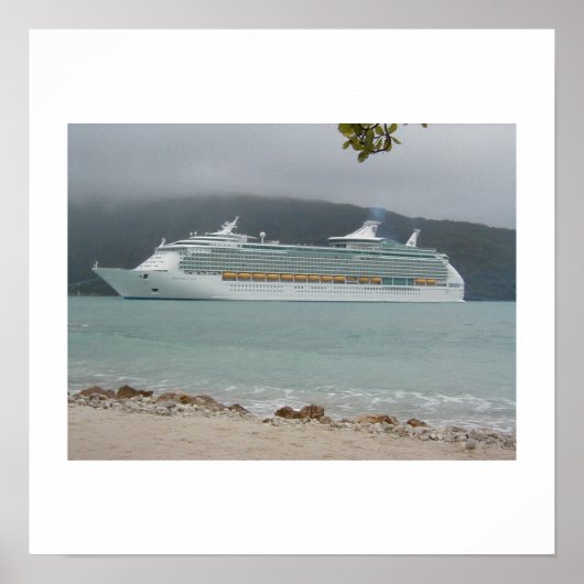 Cruiseschip in Haïti Poster (Voorkant)