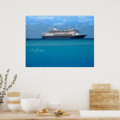 Cruiseschip in het Caribisch gebied Poster (Keuken)