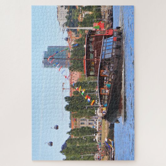 Cruiseschip in Porto, Portugal Legpuzzel (Verticaal)