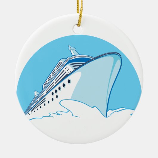 cruiseschip keramisch ornament (Voorkant)