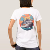 Cruiseschip kleurrijk t-shirt (Achterkant)