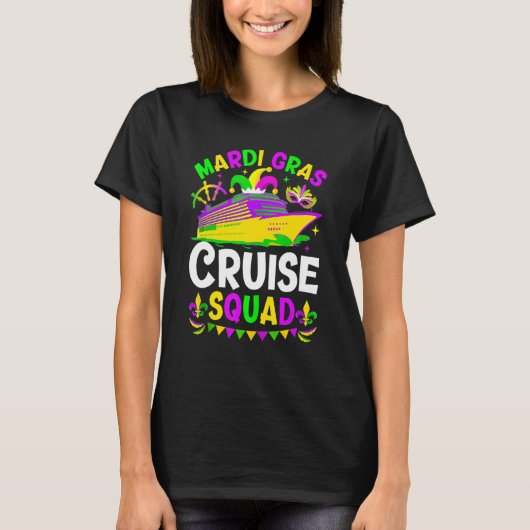 cruiseschip Mardi Gras cruise Crew cruiseschip P T-shirt (Voorkant)