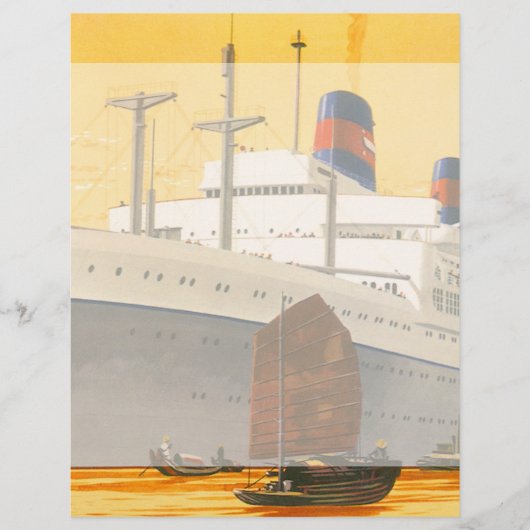 cruiseschip met Junks Boats naar Orient (Voorkant)