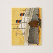 cruiseschip met Junks Boats naar Orient Legpuzzel (Verticaal)