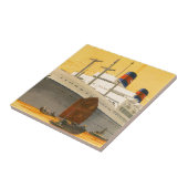 cruiseschip met Junks Boats naar Orient Tegeltje (Zijkant)