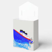 Cruiseschip nautisch gepersonaliseerd bedankdoosjes (Geopend)