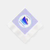 Cruiseschip nautisch gepersonaliseerd servet (Hoek)