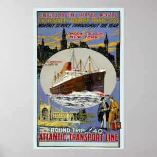 Cruiseschip, New York Skyline & A London Street Poster