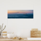 Cruiseschip onder Alaskan Sunset Poster (Keuken)