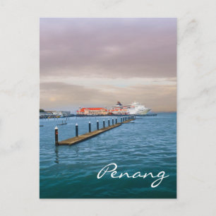 cruiseschip op de pier briefkaart