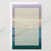 cruiseschip op de pier-leisteen briefpapier (Voorkant / Achterkant)