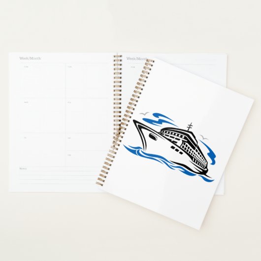 Cruiseschip op Ocean Waves Nautical Travel Planner (Display)