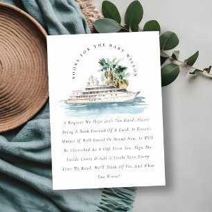 Cruiseschip Palm Zeegezicht Boeken Voor Babyfeestj Informatiekaartje