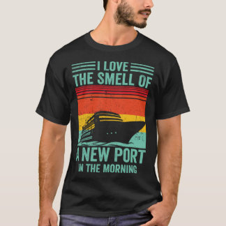 Cruiseschip retro Ik hou van de geur T-shirt