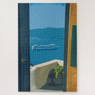 cruiseschip Santorini, Griekenland Legpuzzel