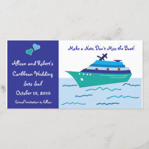 Cruiseschip Save the Date Foto Kaarten