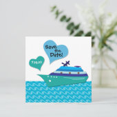 Cruiseschip Save the Wedding Date Kaart (Staand voorkant)
