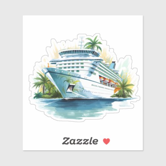 cruiseschip sticker (Vel)