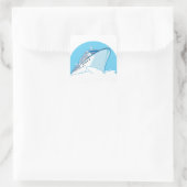 cruiseschip vierkante sticker (Tas)