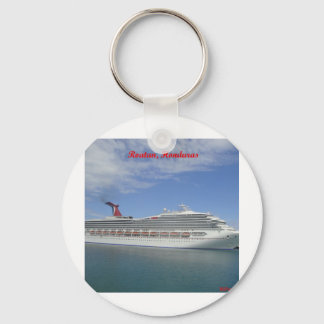 Cruiseschip voor anker in Roatan, Honduras Sleutelhanger