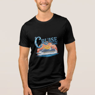 Cruisetijd" Retro Sunset Vakantie T-shirt