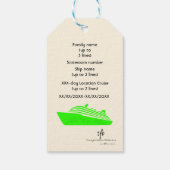 CRUISETIKI! Green Common Cruise Gecko Cadeaulabel (Achterkant)