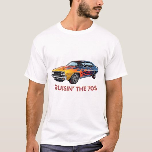Cruisin' dans le T-shirt les années 70 Retro Muscl (Devant)