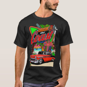 Cruisin Klassieke autoweg met Casino-typog T-shirt