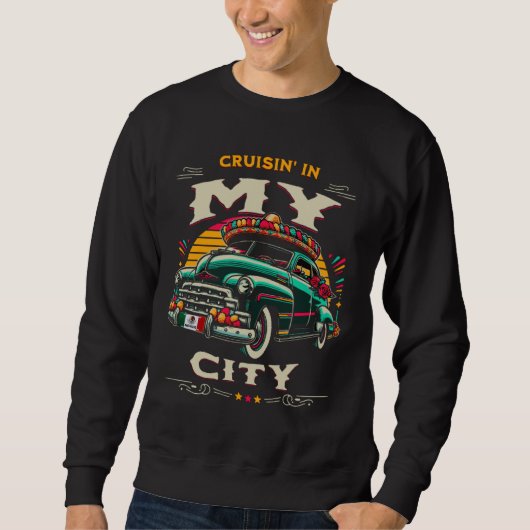 Cruisin' Mex mannen sweatshirt (Voorkant)