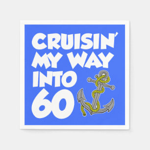 Cruisin My Way in 60 Boat Thleed Party Napkins Servet