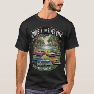 Cruisin The River City 2025 Moss Point MS Klassiek T-shirt