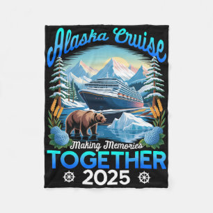 Cruisin Together Alaska 2025 Alaska-cruise Familie Fleece Deken