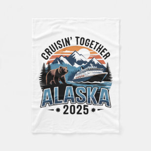 Cruisin Together Alaska 2025 Familie Vriend Alaska Fleece Deken