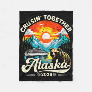 Cruisin Together Alaska 2026 Cruise Familiereis Fleece Deken