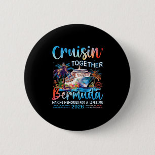 Cruisin' Together Bermuda 2026 Familievakantie Cru Ronde Button 5,7 Cm