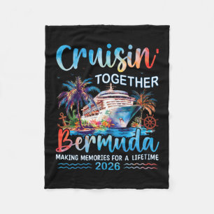Cruisin' Together Bermuda 2026 gezinsvakantie crui Fleece Deken