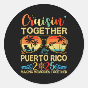 Cruisin Together Puerto Rico 2025 Matching Groep V Ronde Sticker