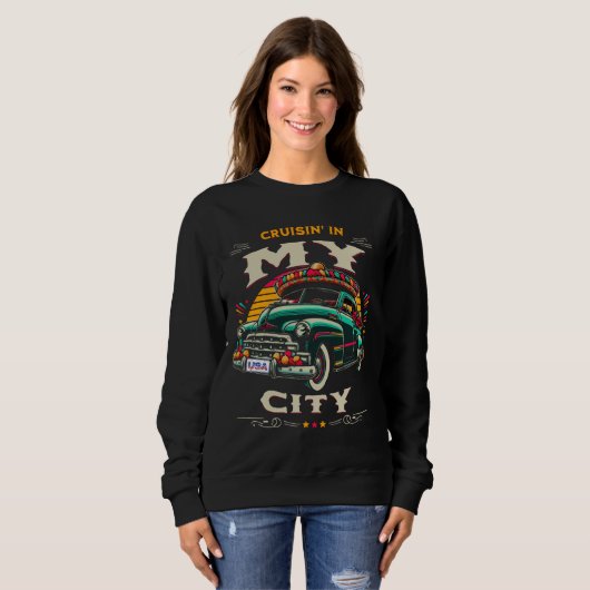 Cruisin' USA sweatshirt féminine (Devant entier)