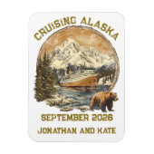 Cruising Alaska Retro Distressed Ship Door Marker Magneet (Verticaal)