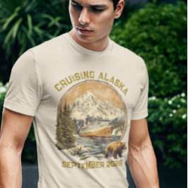 Cruising Alaska Retro noodlijdende schip inschepin T-shirt