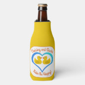 Cruising and Ducks Make Me Happy-Customized Flesjeskoeler (Fles Voorkant)