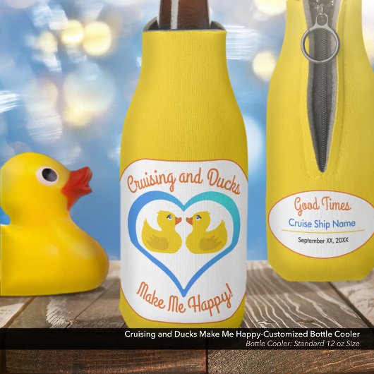 Cruising and Ducks Make Me Happy-Customized Flesjeskoeler