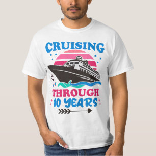 Cruising door 10 jaar bruiloft t-shirt