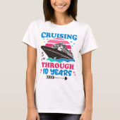 Cruising door 10 jaar bruiloft t-shirt (Voorkant)