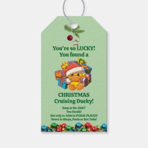 Cruising Duck Labels Kerst Cadeaulabel