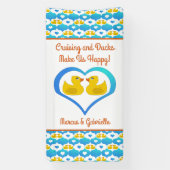 Cruising Ducks Cabin Custom Name Door Spandoek (Verticaal)