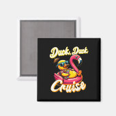 Cruising Ducks Duck Cruise Familie Vakantie Ru Magneet (Voorkant / Achterkant)