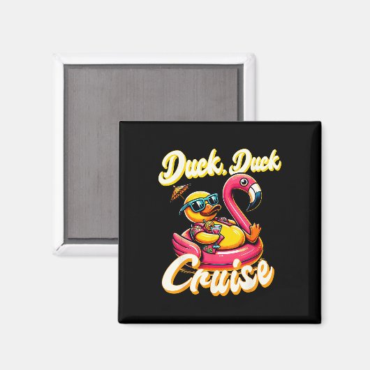 Cruising Ducks Duck Cruise Familie Vakantie Ru Magneet (Voorkant / Achterkant)