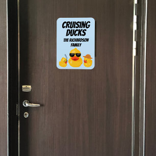 Cruising Ducks Family Cruise Door Magnet